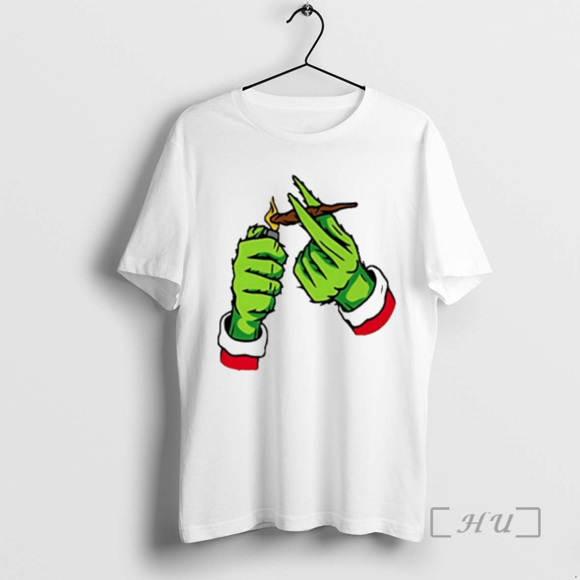 Trending Grinch Hand Smoking Cannabis Christmas T-Shirts, Hoodie, Sweatshirt | PopFlextees.com