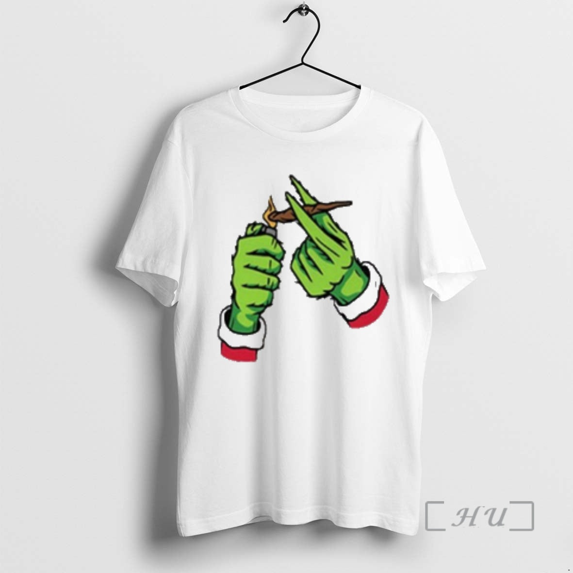 Trending Grinch Hand Smoking Cannabis Funny Christmas T-Shirts, Hoodie, Sweatshirt | PopFlextees.com
