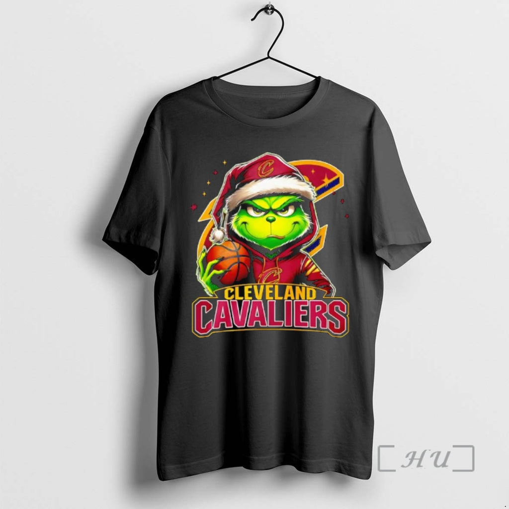 Trending Grinch Wearing Santa X Cleveland Cavaliers Hat Christmas T-Shirts, Hoodie, Sweatshirt | PopFlextees.com