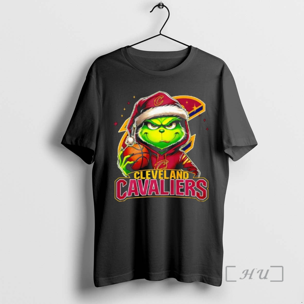 Trending Grinch Wearing Santa X Cleveland Cavaliers Hat Christmas T-Shirts, Hoodie, Sweatshirt | PopFlextees.com