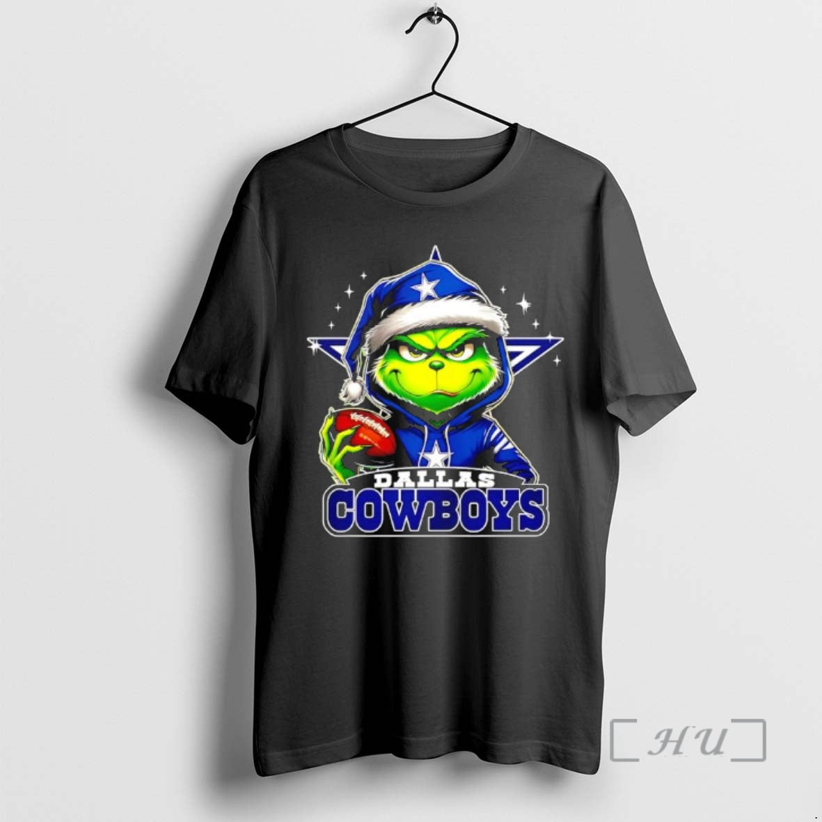 Trending Grinch Wearing Santa X Dallas Cowboys Hat Christmas T-Shirts, Hoodie, Sweatshirt | PopFlextees.com