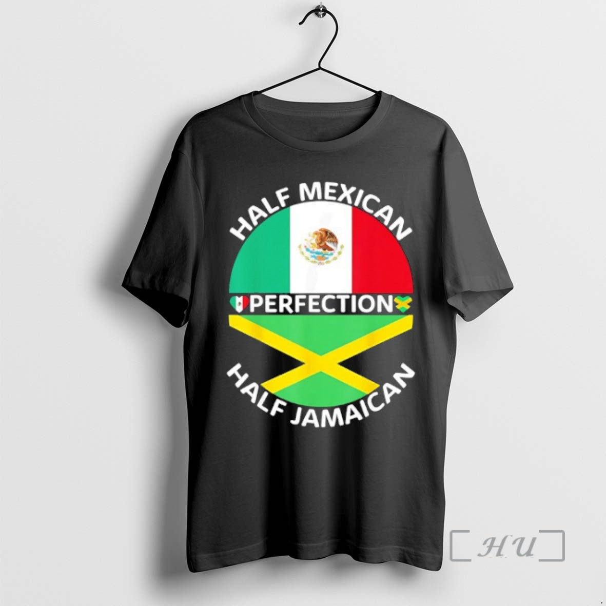 Trending Half Mexican Perfection Half Jamaican Flag T-Shirts, Hoodie, Sweatshirt | PopFlextees.com