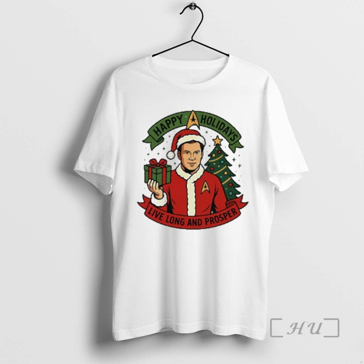 Trending Happy Holidays Live Long And Prosper T-Shirts, Hoodie, Sweatshirt | PopFlextees.com