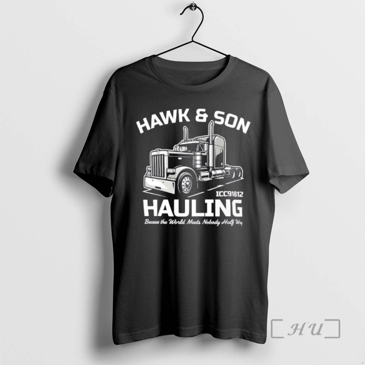 Trending Hawk Son Hauling Retro Semi Truck Graphic T-Shirts, Hoodie, Sweatshirt | PopFlextees.com