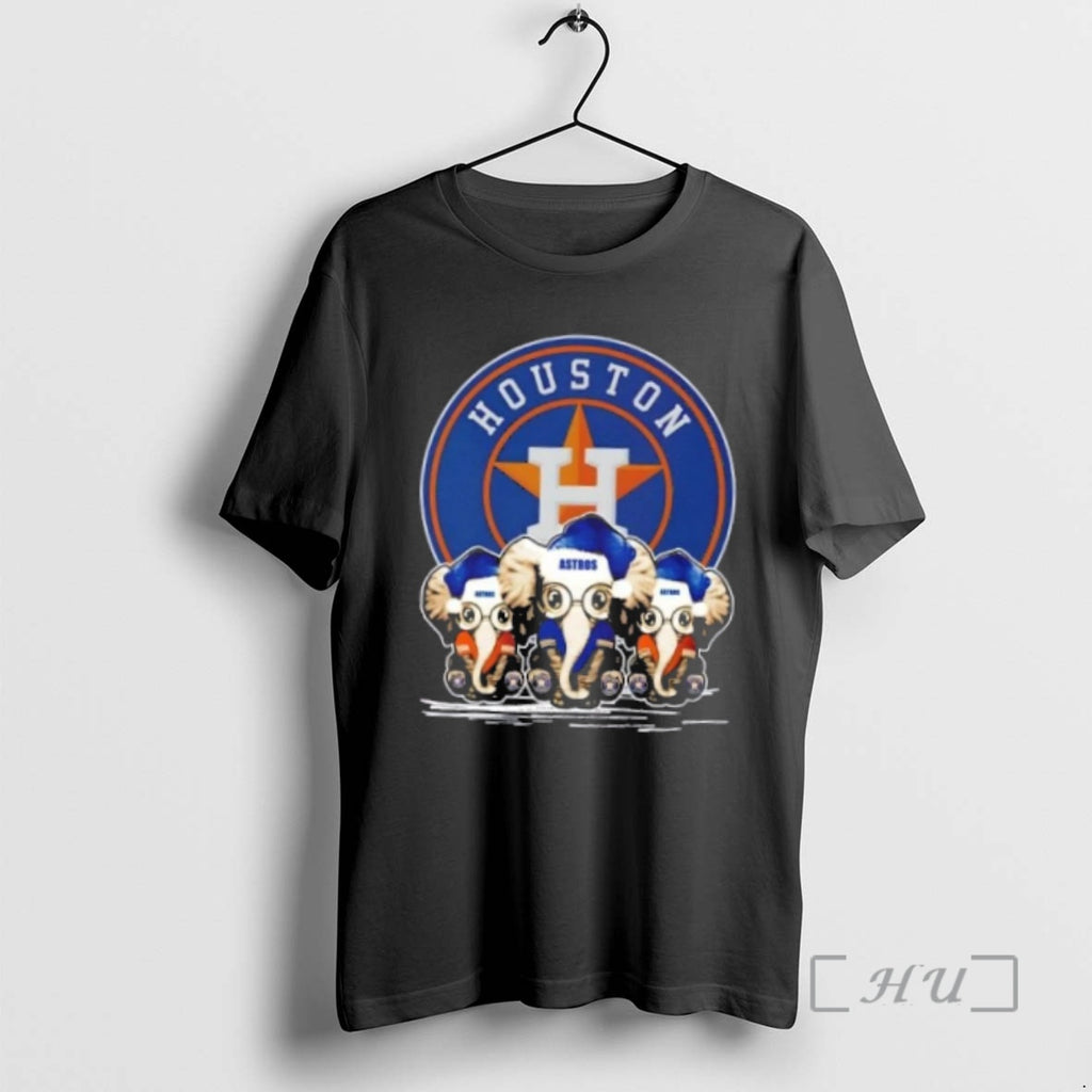 Trending Houston Astros X Elephants Santa Hat Merry T-Shirts, Hoodie, Sweatshirt