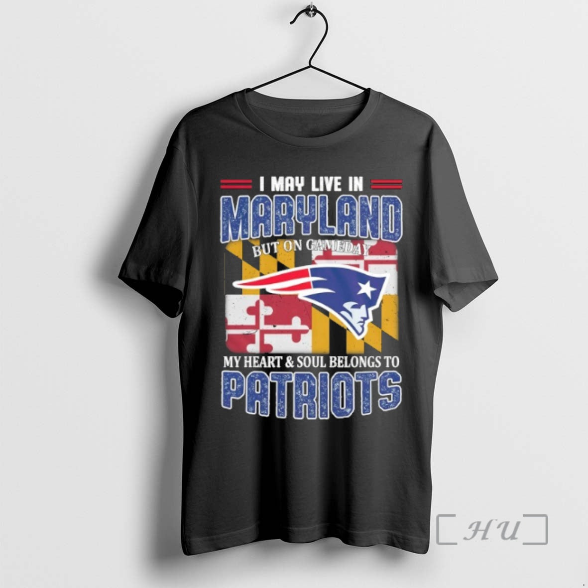 Trending I May Live Maryland But Gameday My Heart Soul Belongs Patriots T-Shirts, Hoodie, Sweatshirt