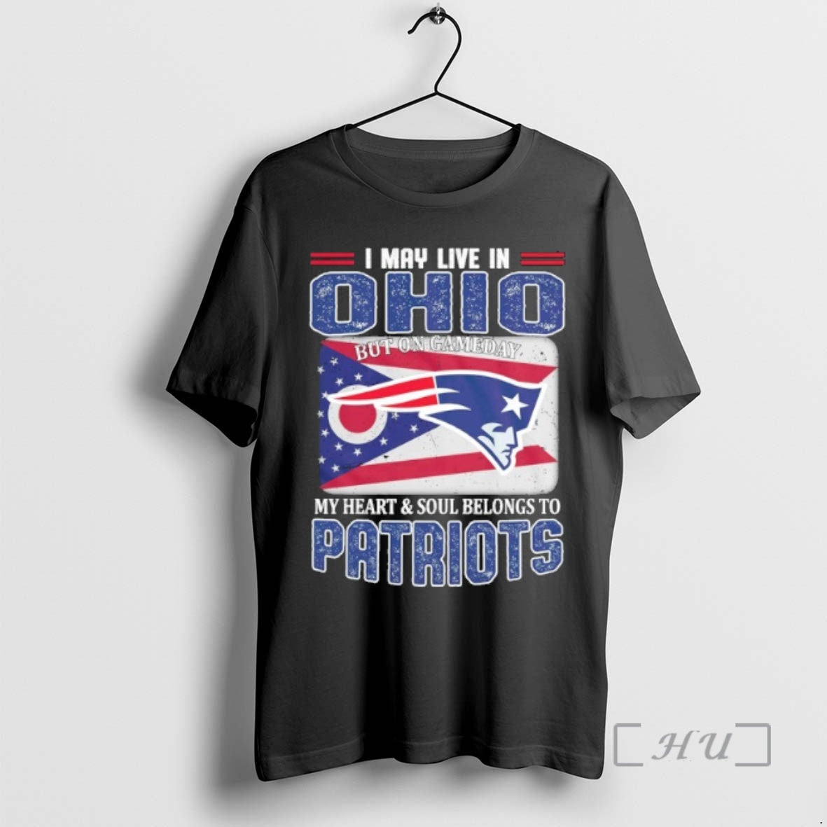Trending I May Live In Ohio But On Gameday My Heart Soul Belongs To Patriots T-Shirts, Hoodie, Sweatshirt | PopFlextees.com