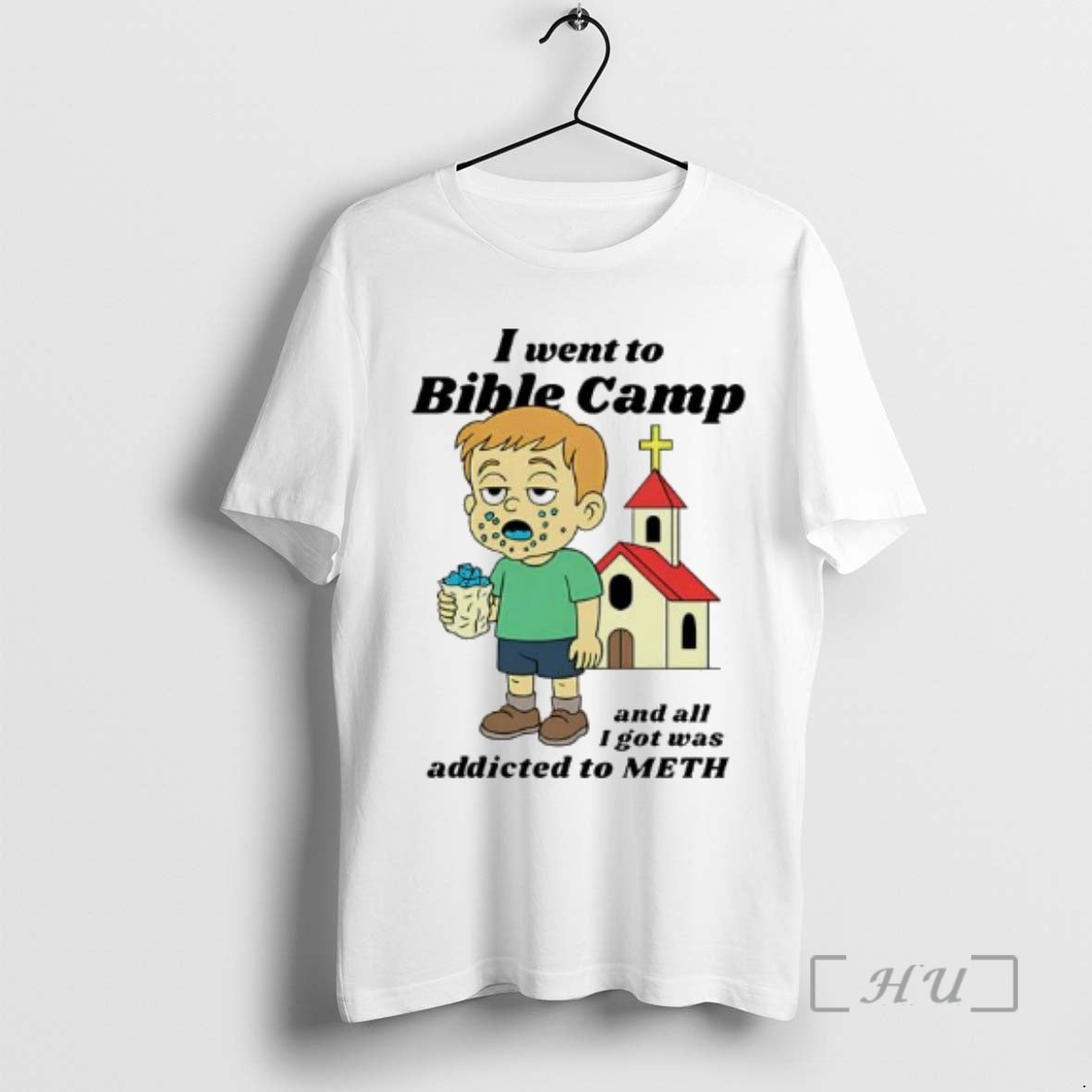 Trending I Went To Bible Camp And All I Got Was Addicted To Meth Premium T-Shirts, Hoodie, Sweatshirt | PopFlextees.com