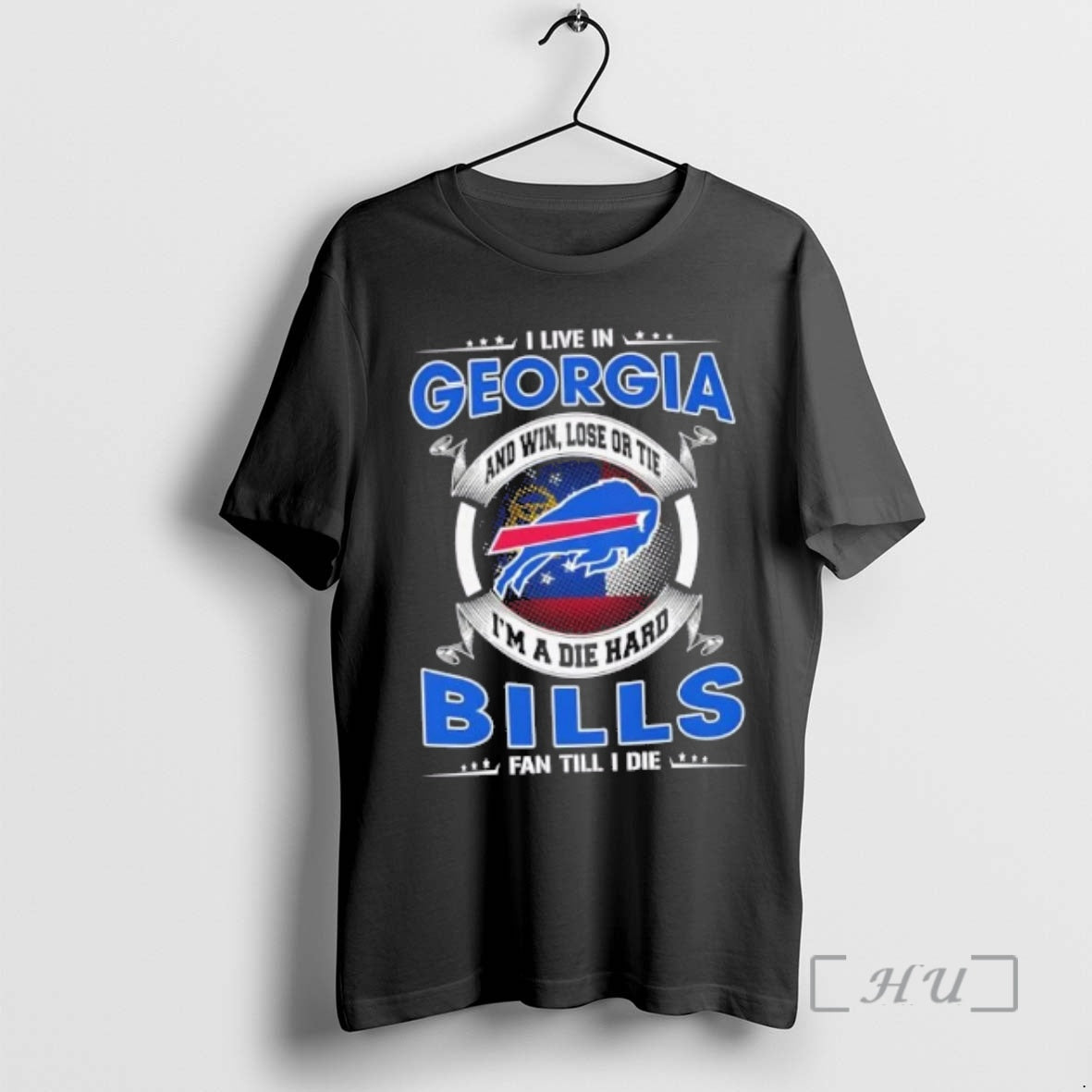 Trending I Live In Georgia And Win Lose Or Tie Im A Die Hard Buffalo T-Shirts, Hoodie, Sweatshirt | PopFlextees.com