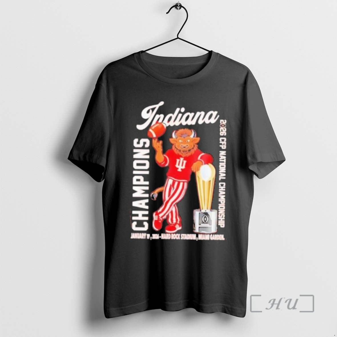 Trending Iu Football Cfp National Champions 2026 First Time Mascot T-Shirts, Hoodie, Sweatshirt | PopFlextees.com