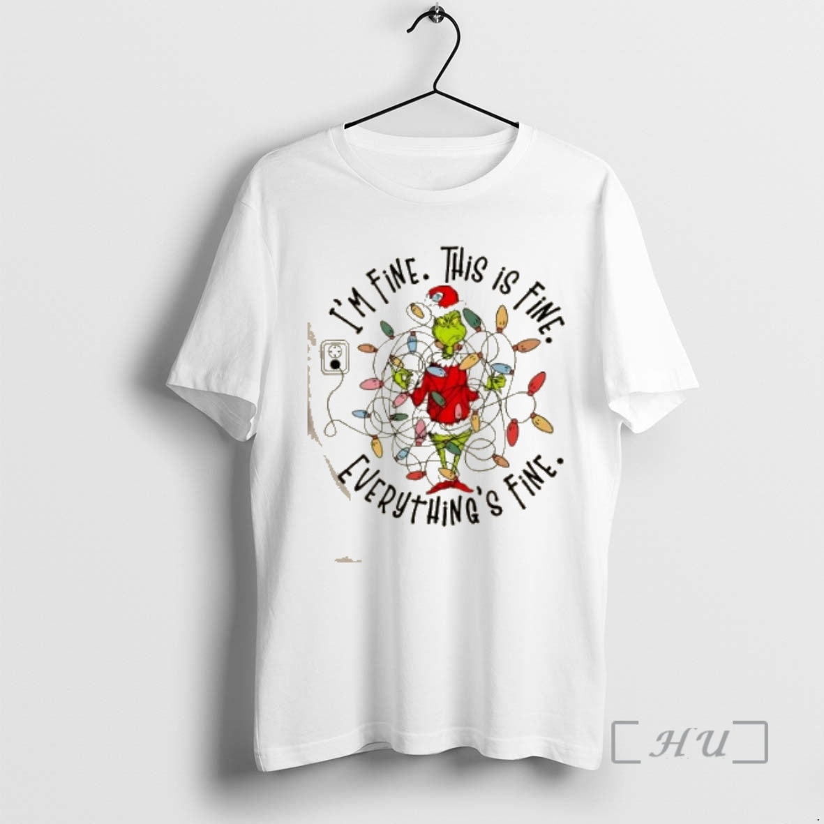 Trending Im Fine This Is Fine Everythings Fineim Fine This Is Fine Everythings Fine Grinch T-Shirts, Hoodie, Sweatshirt