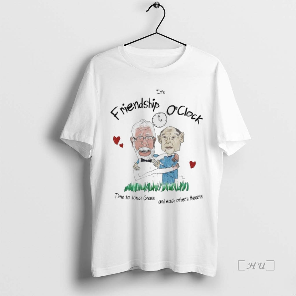 Trending Its Friendship Oclock Time To Touch Grass And Each Others Hearts Premium T Shirts Hoodie, Sweatshirt
