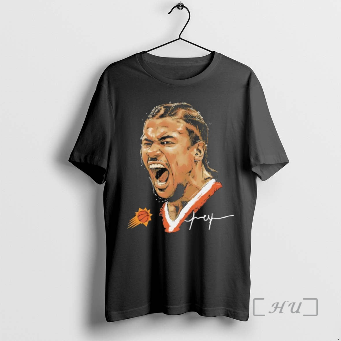 Trending Jalen Green Phoenix Suns Scream Portrait Signature T-Shirts, Hoodie, Sweatshirt | PopFlextees.com