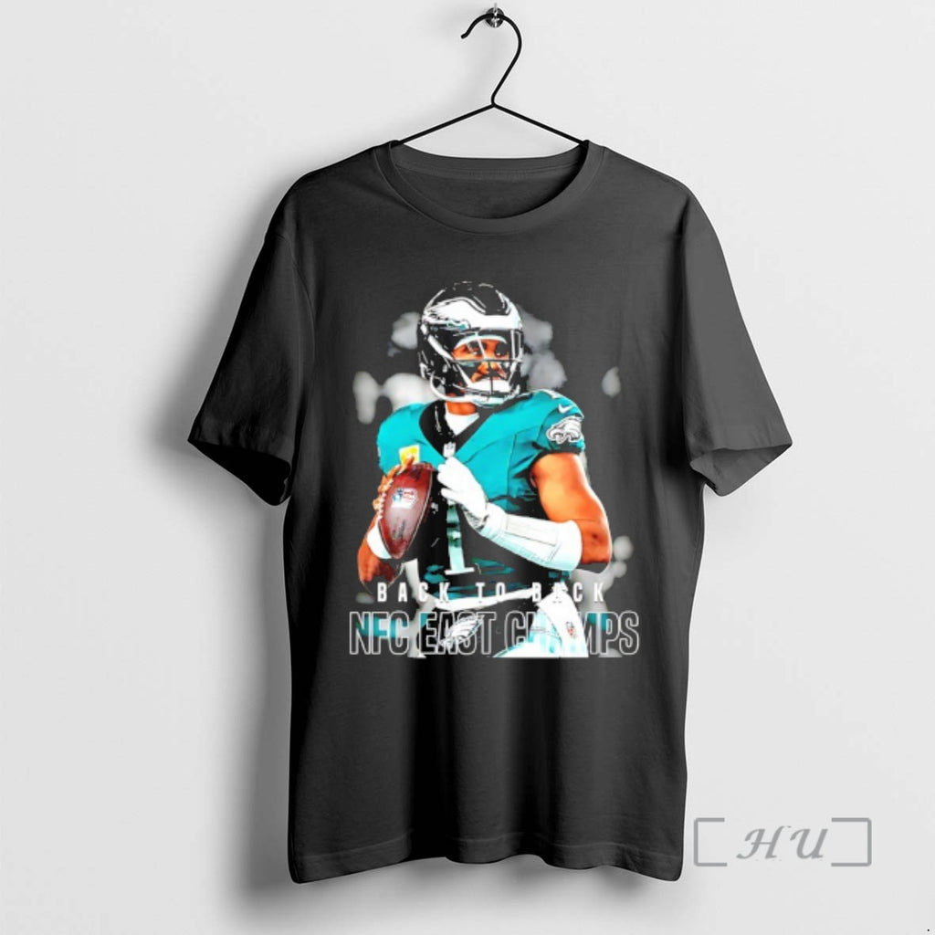 Trending Jalen Hurts 2025 Back To Back Nfc East Champs T-Shirts, Hoodie, Sweatshirt | PopFlextees.com