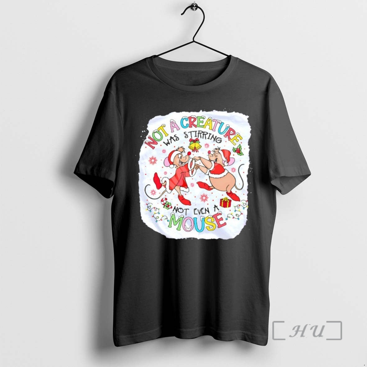 Trending Jaq And Gus Not A Creature Was Stirring Not Even A Mouse Premium T-Shirts, Hoodie, Sweatshirt | PopFlextees.com