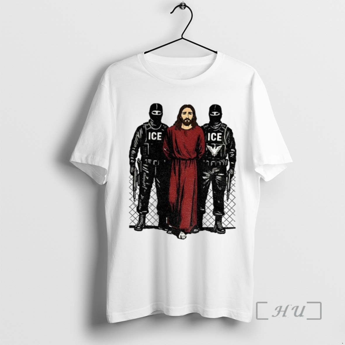 Trending Jesus Arrested By Ice Anti Ice Political Christian Protest T-Shirts, Hoodie, Sweatshirt | PopFlextees.com