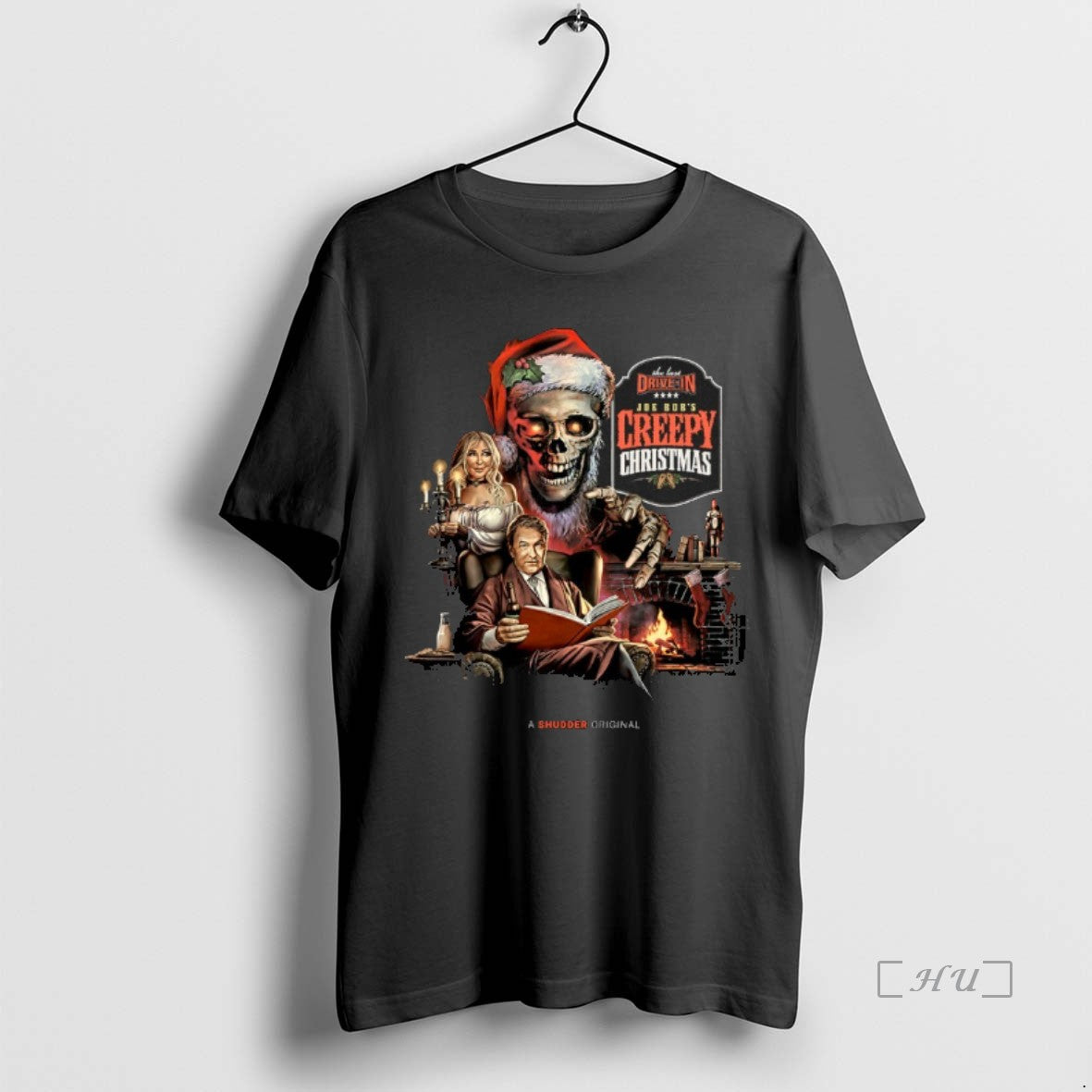 Trending Joe Bobs Creepy Christmas Skull Santa Hat Girl And Man Christmas Premium T Shirts Hoodie, Sweatshirt