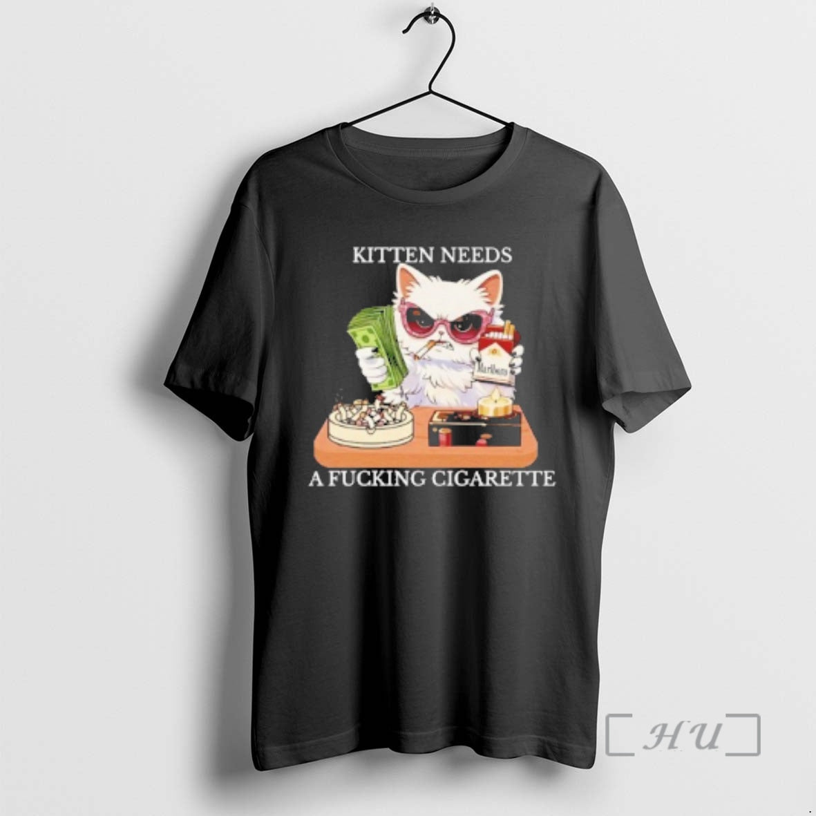 Trending Kitten Needs A Fucking Cigarette Marlboro T-Shirts, Hoodie, Sweatshirt | PopFlextees.com