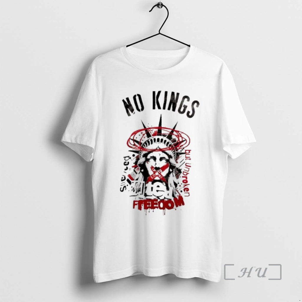 Trending Liberty Silenced No Kings But Unbroken Muted Freedom T-Shirts, Hoodie, Sweatshirt | PopFlextees.com
