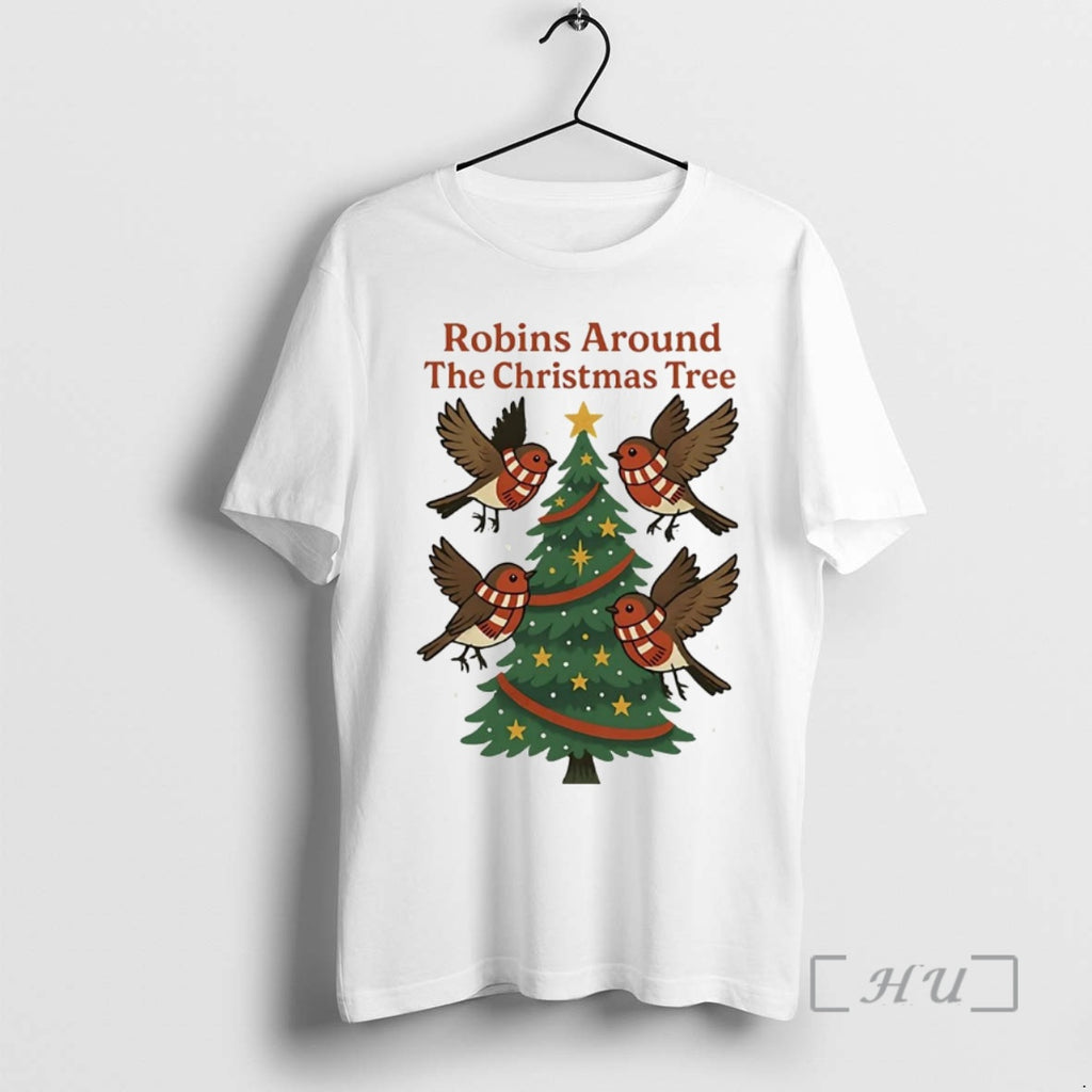 Trending Mark Robins Around The Christmas Tree T-Shirts, Hoodie, Sweatshirt | PopFlextees.com