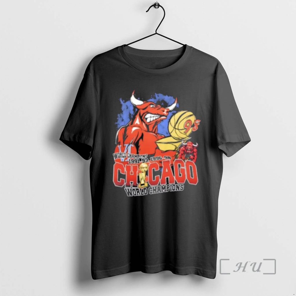 Trending Mascot Chicago Bulls 6 Time World Champions T-Shirts, Hoodie, Sweatshirt | PopFlextees.com
