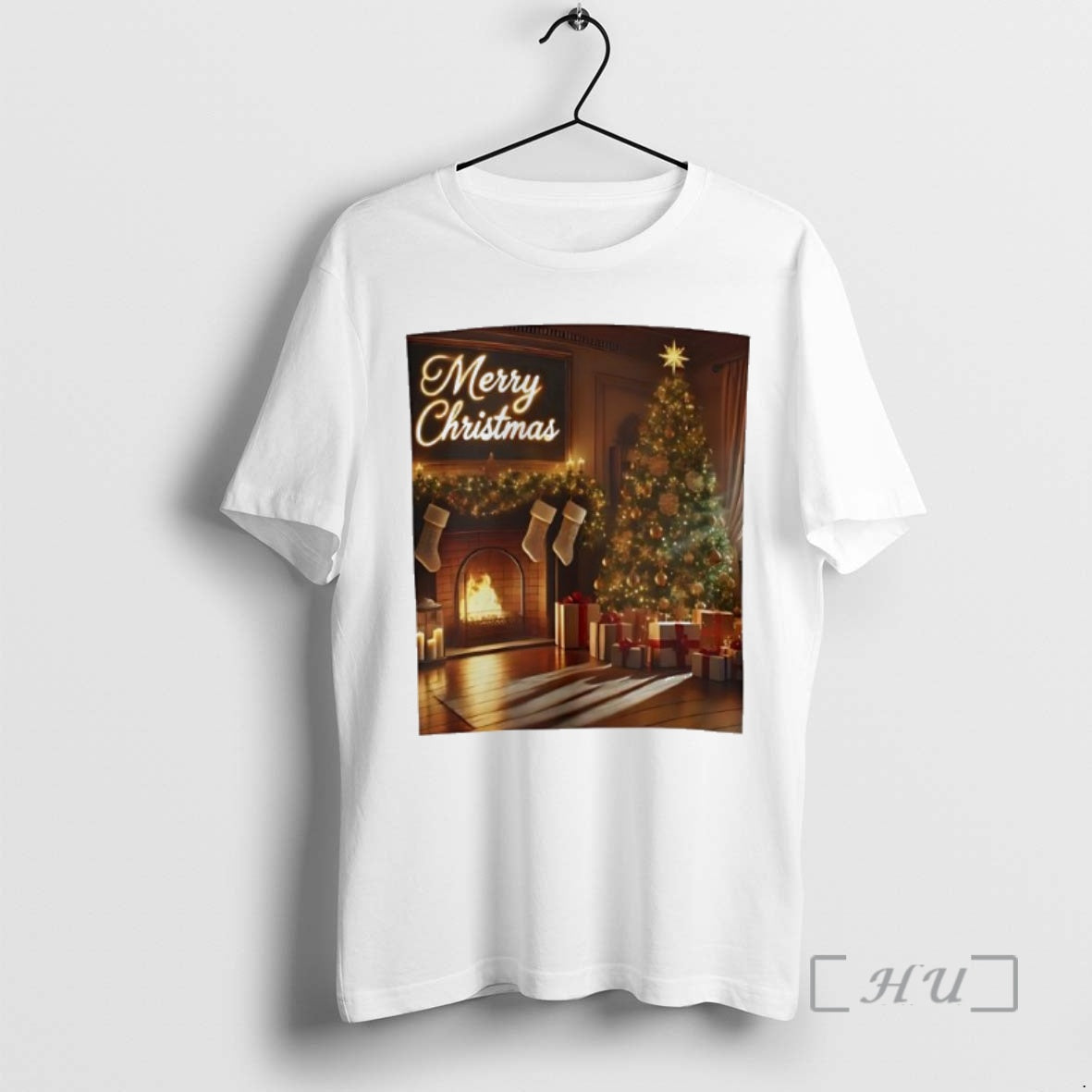 Trending Merry Christmas Fireplace Scene T-Shirts, Hoodie, Sweatshirt | PopFlextees.com