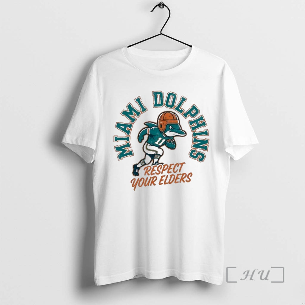 Trending Miami Dolphins Respect Your Elders T-Shirts, Hoodie, Sweatshirt | PopFlextees.com