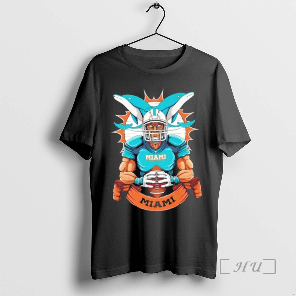 Trending Miami Dolphins Football Mascot Hug The Ball T-Shirts, Hoodie, Sweatshirt | PopFlextees.com