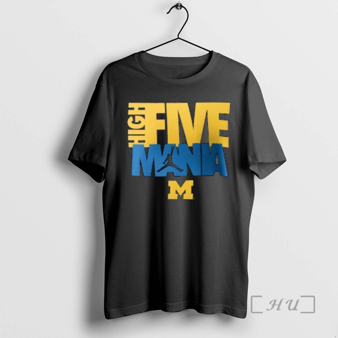 Trending Michigan Wolverines High Five Mania Circle Black T-Shirts, Hoodie, Sweatshirt | PopFlextees.com