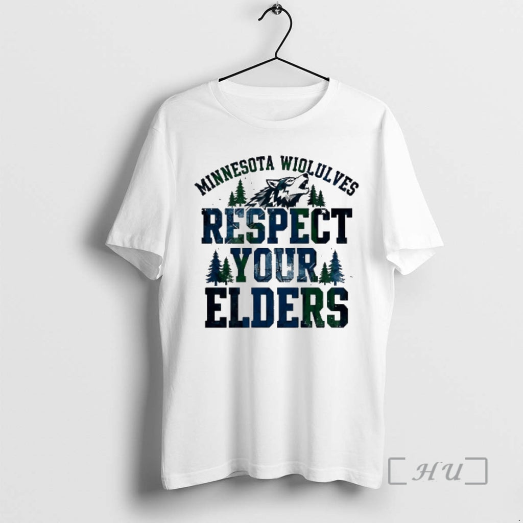 Trending Minnesota Timberwolves Respect Your Elders T-Shirts, Hoodie, Sweatshirt | PopFlextees.com