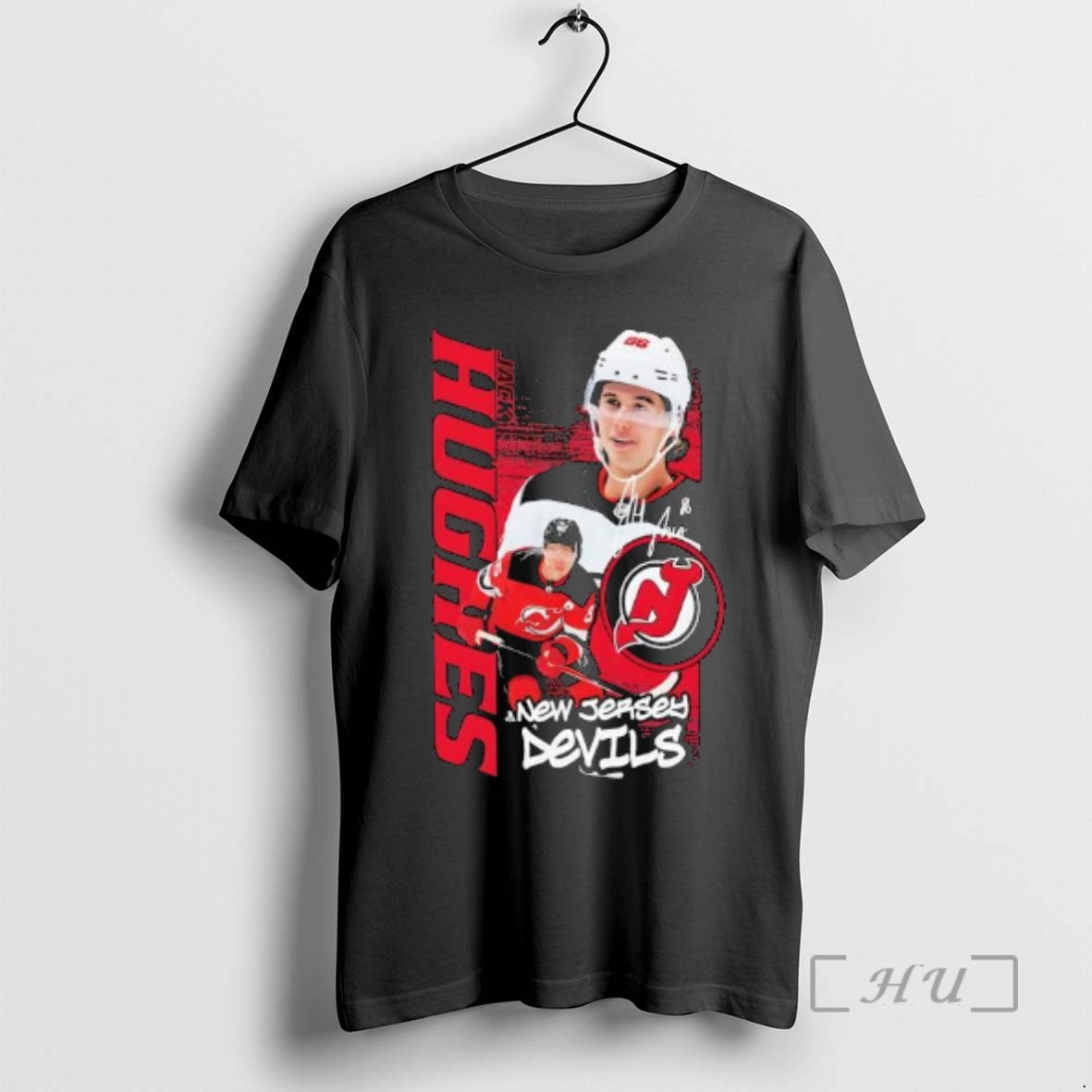 Trending New Jersey Devils Jack Hughes Playmaker Signature T-Shirts, Hoodie, Sweatshirt | PopFlextees.com