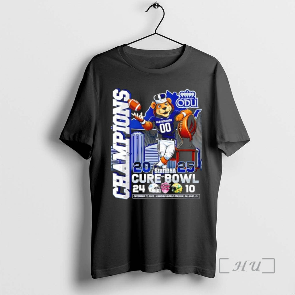 Trending Old Dominion University Odu 2025 Cure Bowl Camping World Stadium Fl Premium T Shirts Hoodie, Sweatshirt