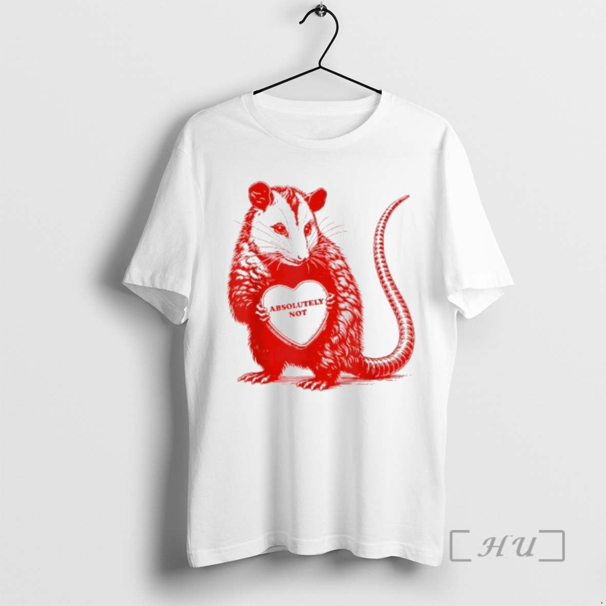 Trending Opossum Absolutely Not Valentine Graphic T-Shirts, Hoodie, Sweatshirt | PopFlextees.com
