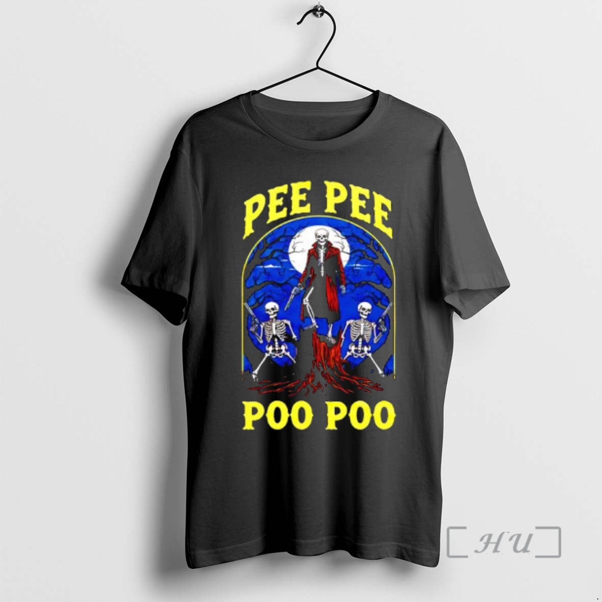 Trending Pee Pee Poo Poo Skeleton Graphic T-Shirts, Hoodie, Sweatshirt | PopFlextees.com