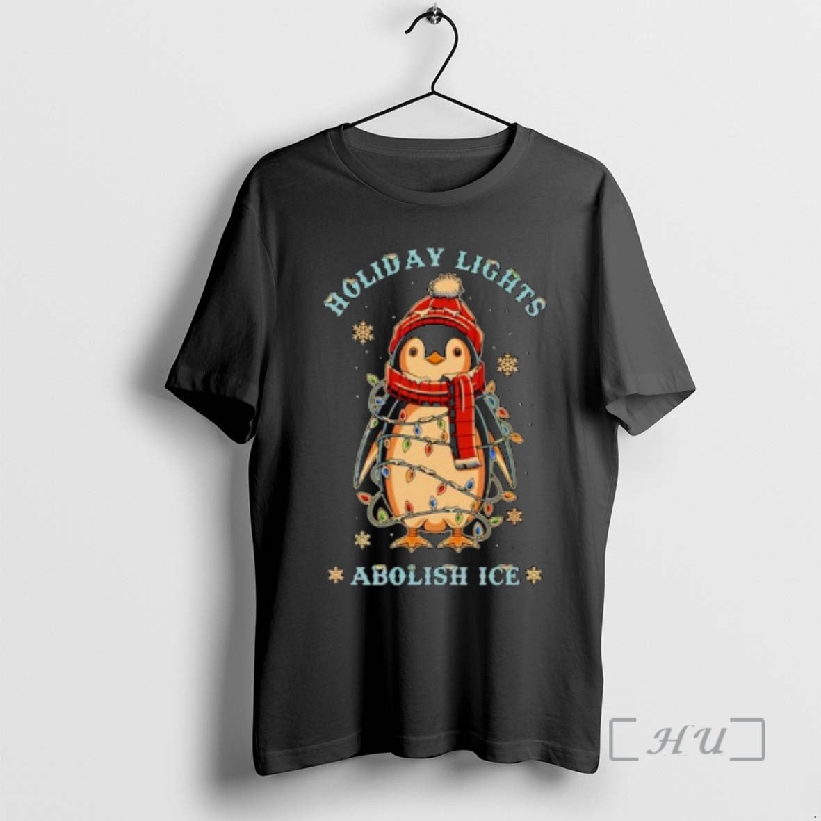 Trending Penguin Holiday Lights Abolish Ice Christmas Lights Ornaments T-Shirts, Hoodie, Sweatshirt | PopFlextees.com
