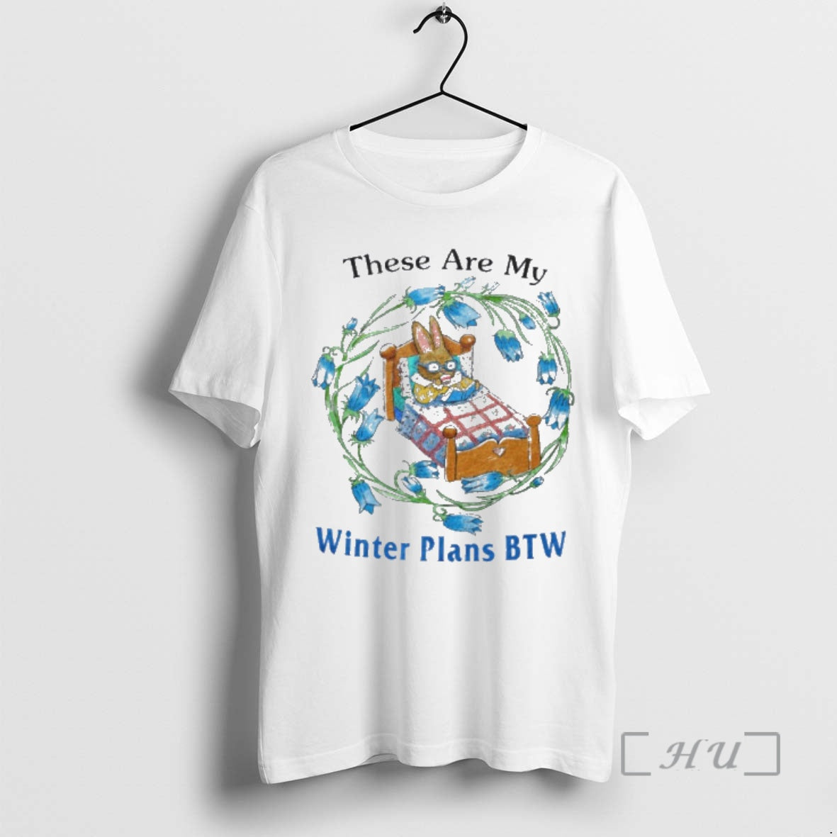 Trending Rabbit These Are My Winter Plans Btw T-Shirts, Hoodie, Sweatshirt | PopFlextees.com