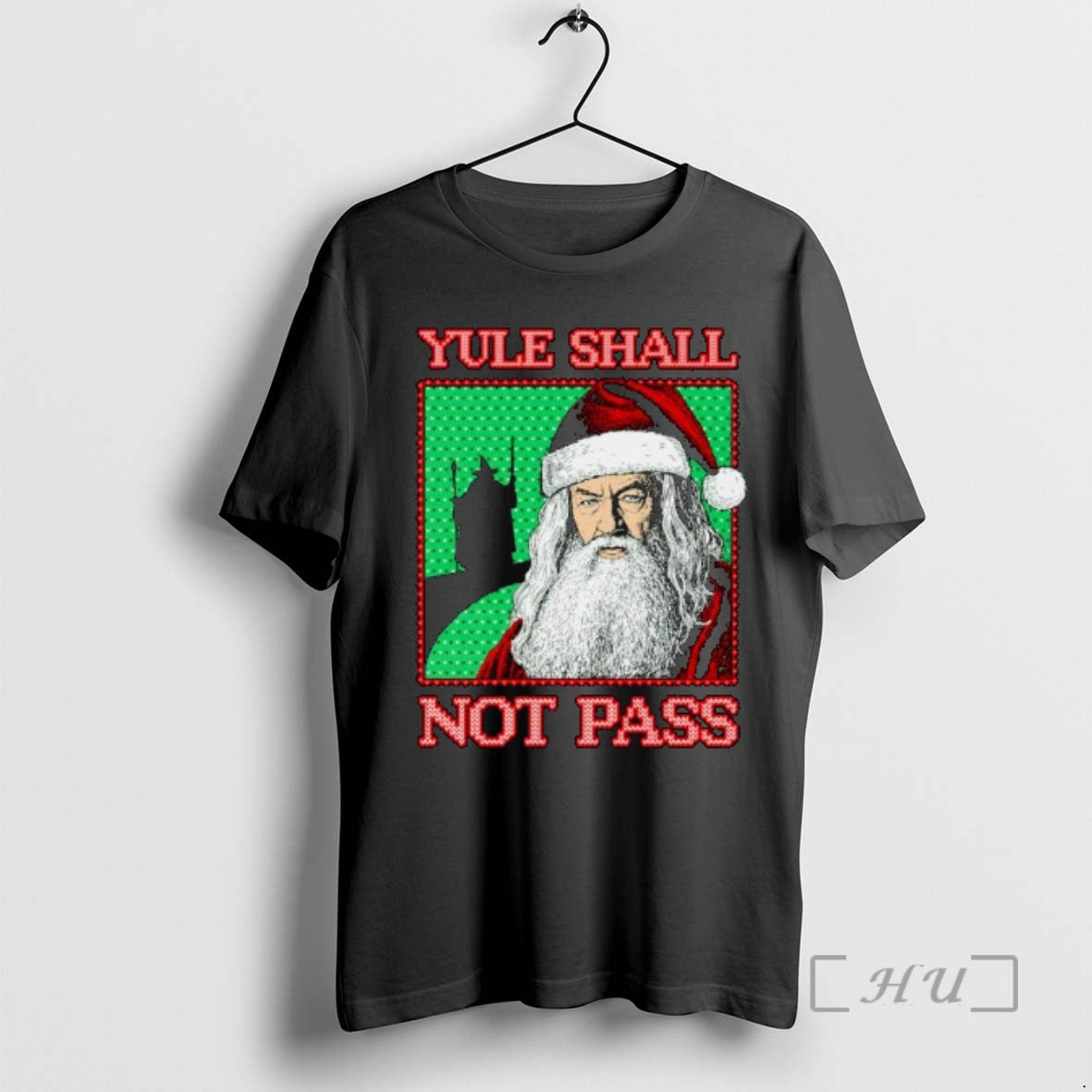 Trending Santa Claus Yule Shall Not Pass Ugly Christmas Ornaments T-Shirts, Hoodie, Sweatshirt | PopFlextees.com