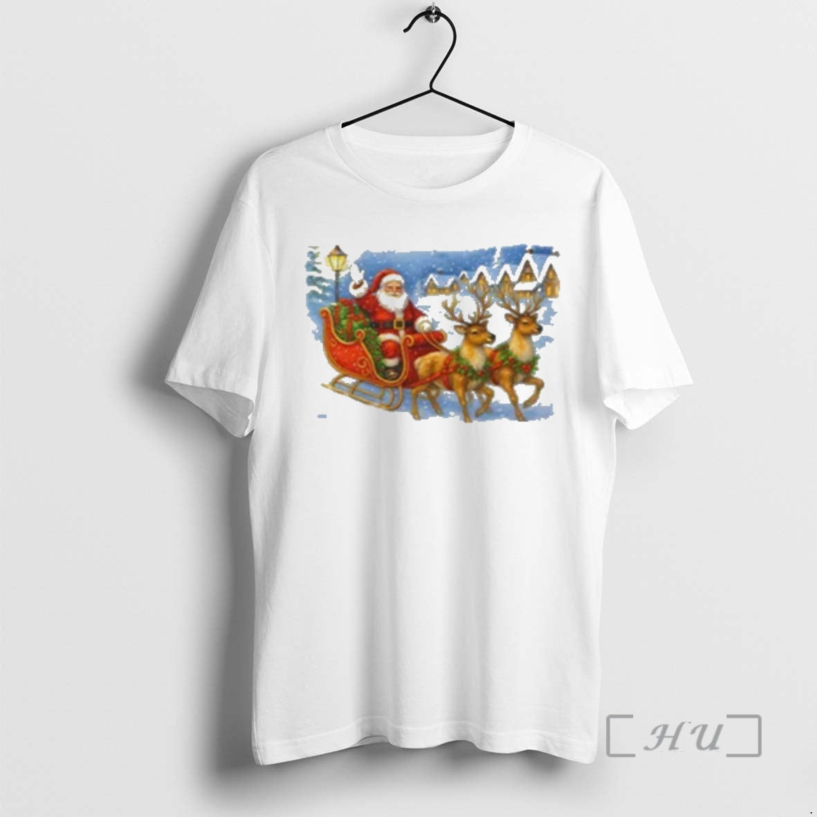 Trending Santa Sleigh Reindeer Christmas T-Shirts, Hoodie, Sweatshirt | PopFlextees.com