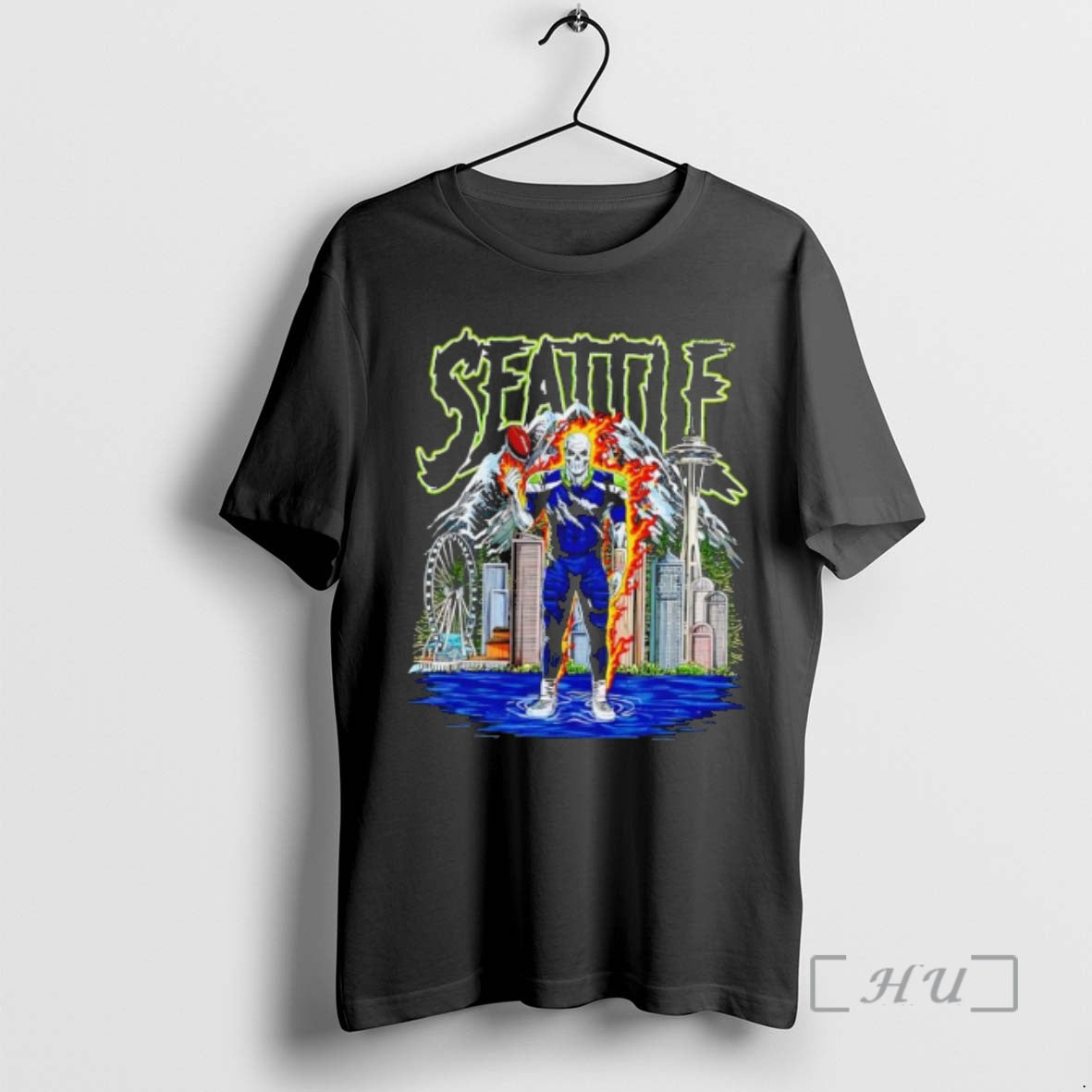 Trending Seattle Football Dt Essential Skeleton T-Shirts, Hoodie, Sweatshirt | PopFlextees.com
