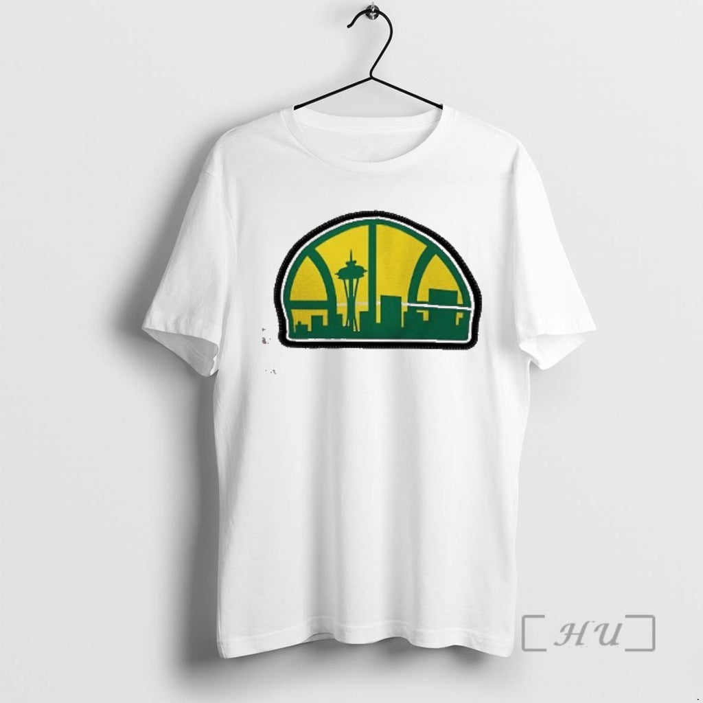 Trending Seattle Supersonics Nba Skyline Hardwood Logo T-Shirts, Hoodie, Sweatshirt | PopFlextees.com