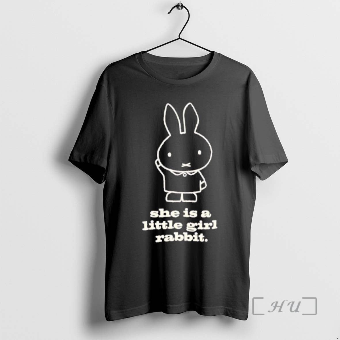 Trending She Is A Little Girl Rabbit T-Shirts, Hoodie, Sweatshirt | PopFlextees.com