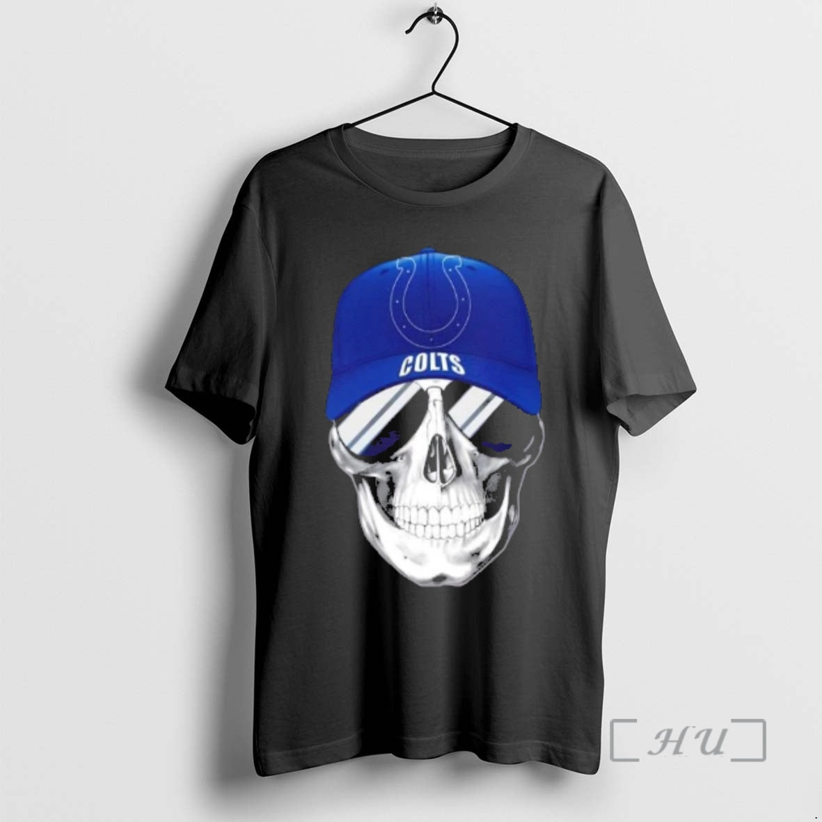 Trending Skull Wearing A Cap And Smile Indianapolis Colts Fans T-Shirts, Hoodie, Sweatshirt | PopFlextees.com