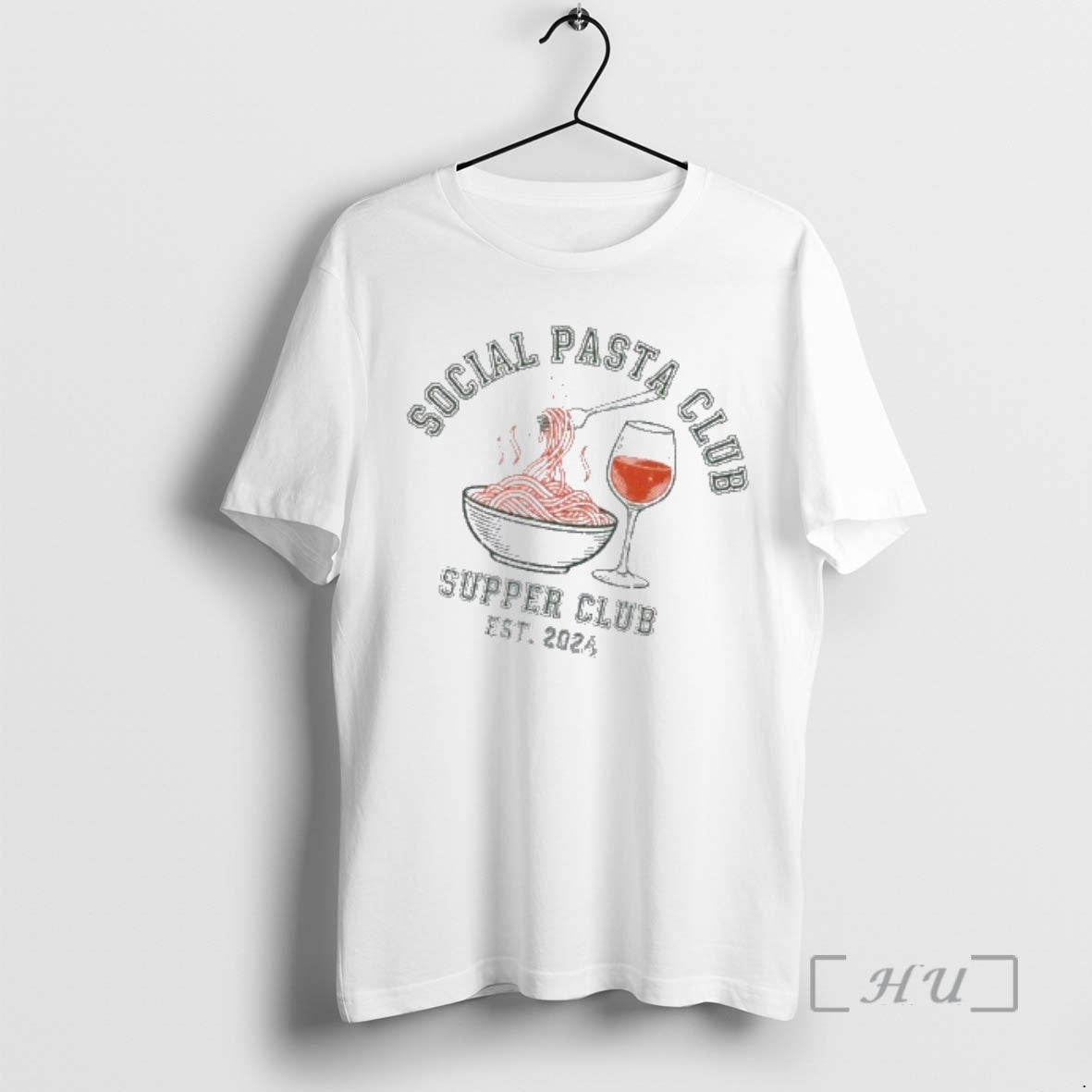 Trending Social Pasta Club Supper Club Est 2024 Retro T-Shirts, Hoodie, Sweatshirt | PopFlextees.com