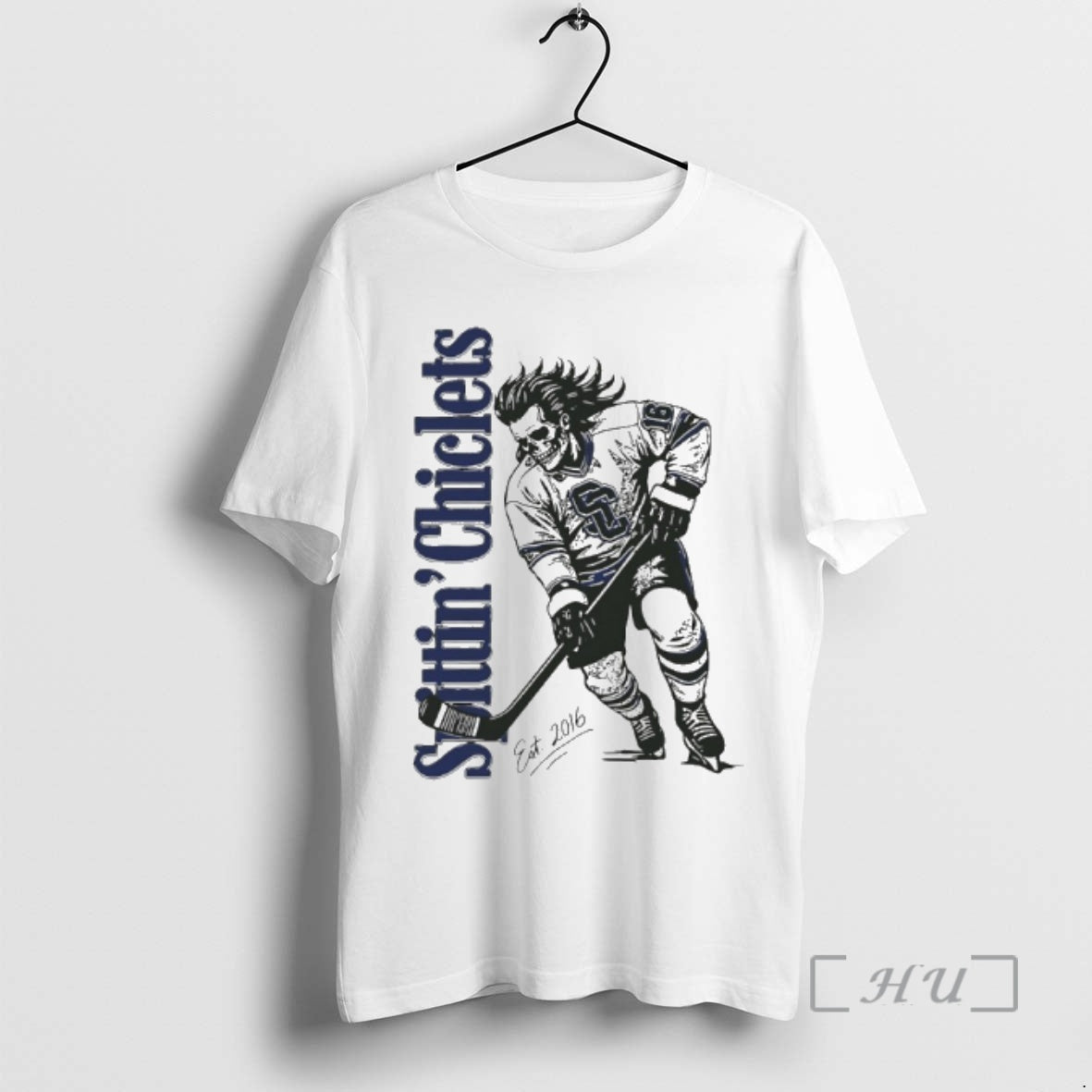 Trending Spittin Chiclets Skullet Vertical Hockey T-Shirts, Hoodie, Sweatshirt | PopFlextees.com