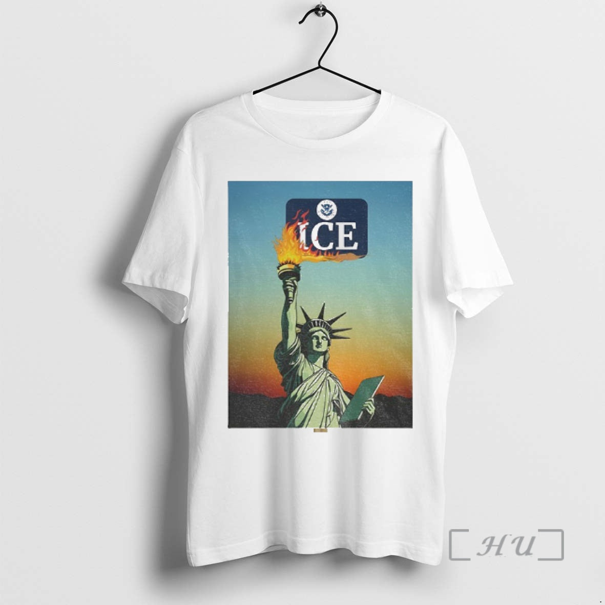 Trending Statue Of Liberty Abolish Ice Protest Lady Liberty Anti Fascist Rally Premium T Shirts Hoodie, Sweatshirt