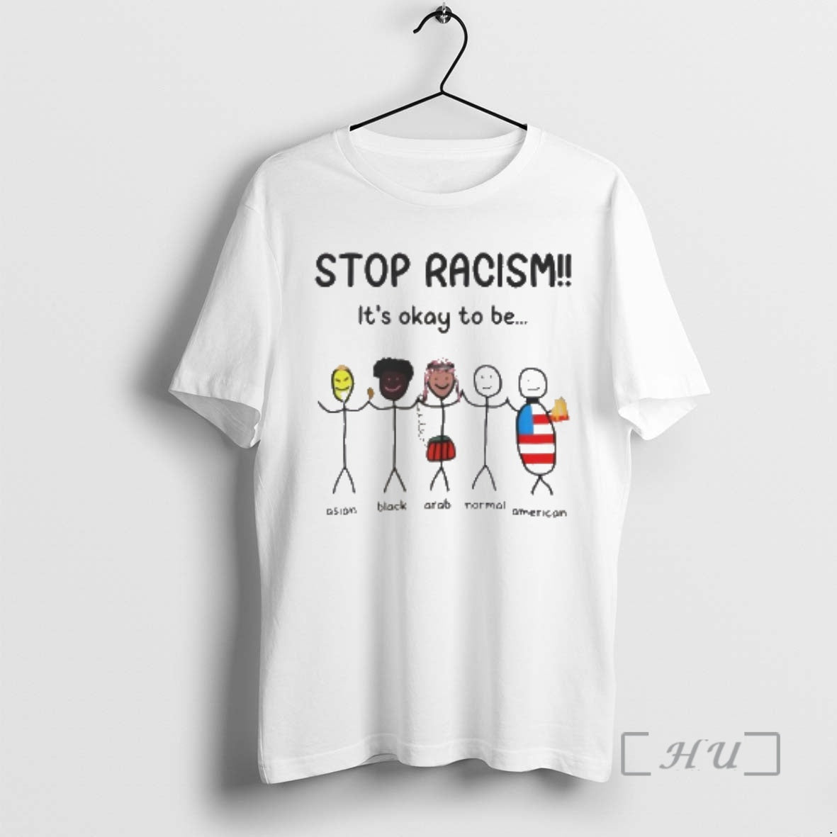 Trending Stop Racism Its Okay To Be Asian Black Arab Normal American Premium T Shirts Hoodie, Sweatshirt | PopFlextees.com