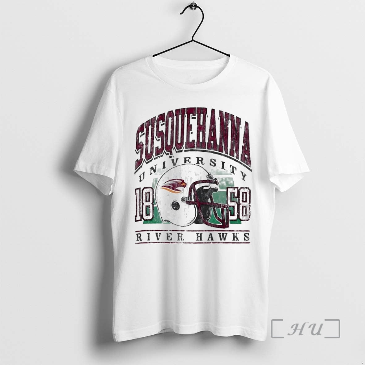 Trending Susquehanna University River Hawks Helmet Est 1858 T-Shirts, Hoodie, Sweatshirt | PopFlextees.com