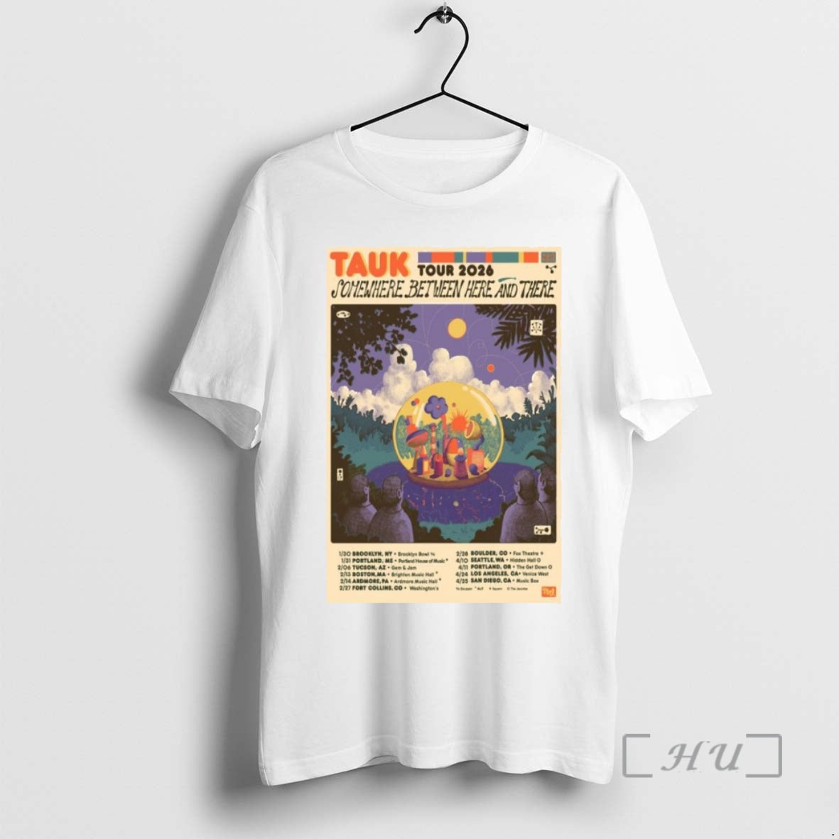 Trending Tauk Somewhere Between Here And There Tour 2026 T-Shirts, Hoodie, Sweatshirt | PopFlextees.com