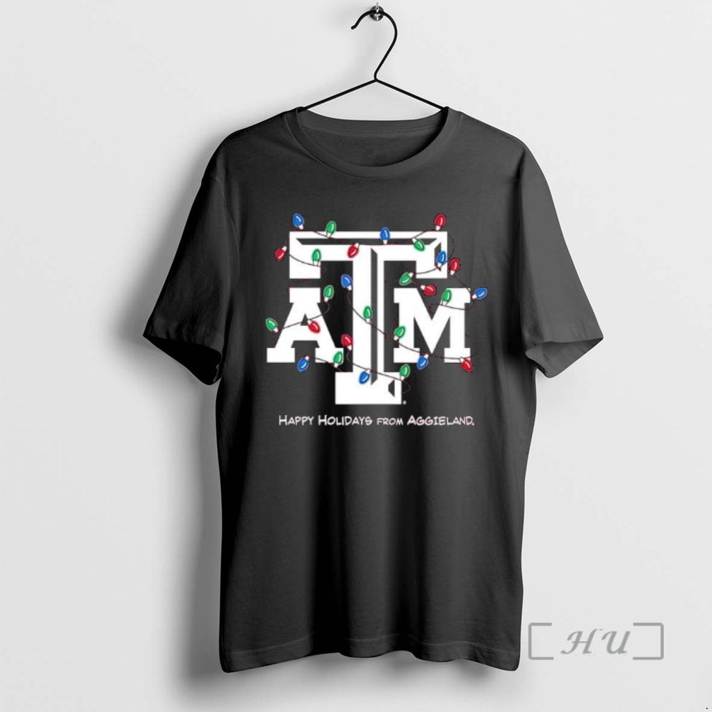 Trending Texas Am Happy Holidays From Aggieland T-Shirts, Hoodie, Sweatshirt | PopFlextees.com