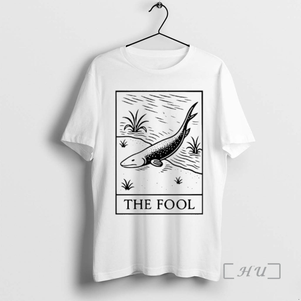 Trending The Fool Tarot Card Fish Walking T-Shirts, Hoodie, Sweatshirt | PopFlextees.com